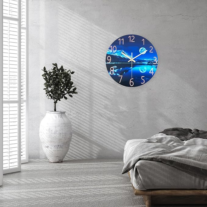 Large Wall Clocks for Living Room Decor Glass 20 Inch Analog Wall Clocks - Image 3