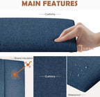 IF NOW Upholstered Wall Mounted Headboard, 3D Soundproof Wall Panels Peel and - Image 2