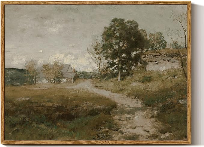 InSimSea Framed Canvas Wall Art Decor, Vintage Countryside Decor by InSimSeaArt