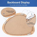 MAGFLERUM Irregular Wall Mirror, 30 * 20 inch Asymmetrical Wood Mirrors - Image 4