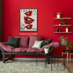 jkahh Trendy Y2k Newspaper Wall Art Vintage Red Lips Kiss Prints Poster Fashion - Image 7