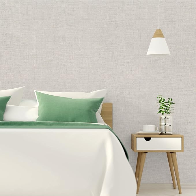 TANONE Contact Paper Peel and Stick 23.6" W X276 L, Grasscloth Wallpaper Self - Image 2