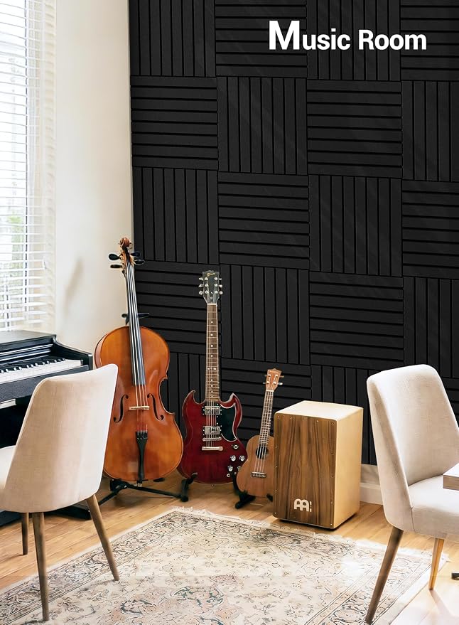 Waister 12 Pack Soundproof Wall Panels, 0.47 inch Thicker High Density Acoustic - Image 8