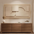 Large Framed 3D Neutral Abstract Wall Art - Image 2