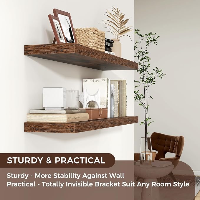 Floating Shelves for Wall 36 inch Long, Engineered Wood Wall Shelves - Image 5
