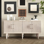 CRE8TIVE Cream White Grasscloth Peel and Stick Wallpaper Textured Grasscloth - Image 4