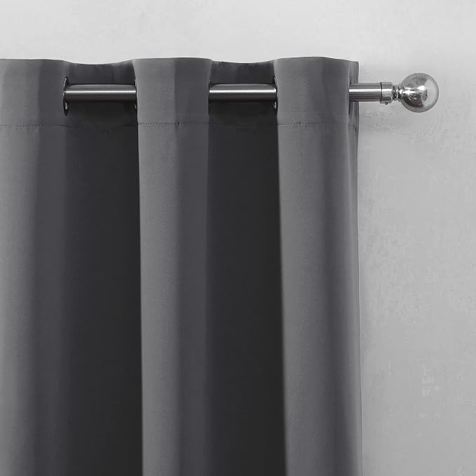 LEMOMO Blackout Curtains 66 x 84 inch/Frost Grey Curtains Set of 2 - Image 7