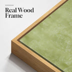 Framed Green Abstract Botanical Wall Art, Modern Minimalist Sage Green Canvas - Image 5