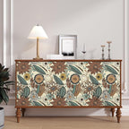 Boho Wallpaper Peel and Stick, Vintage Floral Contact Paper 17.5" x 118" - Image 2