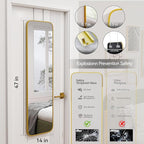 SCWF-GZ 47x14 Mirror Rectangle Full Body Length Door Hanging Wall Mounted - Image 2