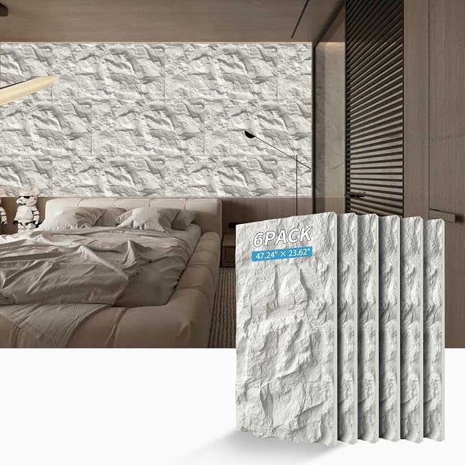 3D Faux Stone Wall Panels, Lightweight & Waterproof Accent Marble Rock Skin - Image 5