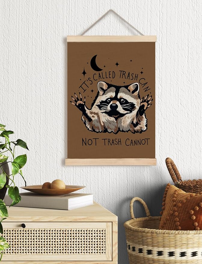 Foritho Funny Motivational Raccoon Poster Wall Art Framed, Raccoon Lovers Gifts - Image 2