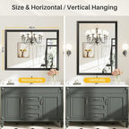Briivue 48x36 Inch Black Bathroom Mirror - Image 5