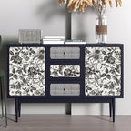 JiffDiff Floral Vintage Wallpaper Peel and Stick Wall Stick Black and White - Image 4