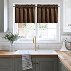 NICETOWN Brown Velvet Valance Curtains - Image 5