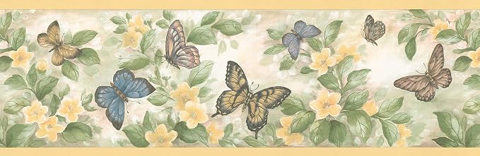 Brewster 137B38633 Kitchen Bath Bed Resource III Butterflies Wall Border by Unknown