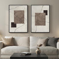 Framed Neutral Abstract Wall Art by MXART