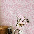 JiffDiff Floral Vintage Wallpaper Peel and Stick，Pink Rose Wallpaper Removable - Image 5