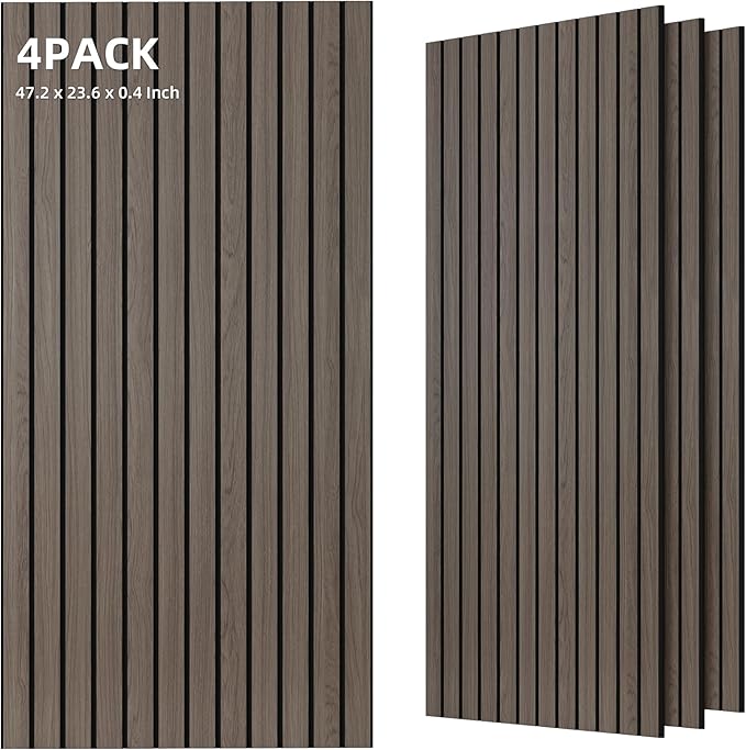 TO-TH Wood-Look Acoustic Panel, 4 Pack 47.2” x 23.6” Soundproof Wall Panels by TO-TH