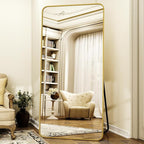 XRAMFY 76"x34" Floor Full Length Mirror Standing Full Body Rounded Corner - Image 2