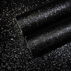 CHIHUT Glitter Black Wallpaper 15.7''x100'' Peel and Stick Wallpaper Self by CHIHUT