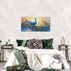 Abstract Peacock Wall Art Colorful Peacock Pictures Wall Decor Abstract Bird - Image 3