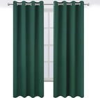 LEMOMO Blackout Curtains 66 x 84 inch/Dark Green Curtains Set of 2 - Image 2
