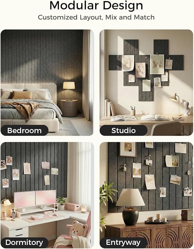 Aothia 12-Pack Felt Bulletin Board Tiles - Image 4