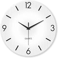 XFM Large Minimalist Wall Clocks Battery Operated 24 Inch White Modren Wall by XFMWallClock