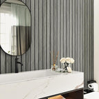 Grey Wood Wall Slat Panels Peel and Stick 3D Textured Fluted Wood Panels - Image 8