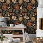 Simon&Siff Boho Peel and Stick Wallpaper, 17.3" x 800" Sun Floral Retro Contact - Image 4