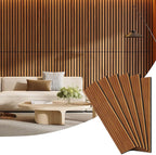 6 Pack Wood Panels for Wall, 47.24" x 12.79" Acoustic Wood Slat Wall Panel for by Vellorise