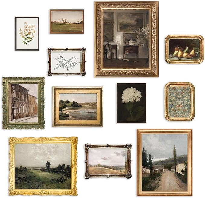 KBKBART Vintage Wall Art Prints, French Country Wall Decor Countryside by KBKBART