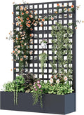 Metal Planter Box with Trellis, Planter Box Trellis with Privacy Screen and by UPHYB