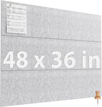MaxGear Large Cork Board for Wall 48" x 36" Light Gray Bulletin Board, 12 Pack by MaxGear