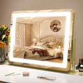 ROLOVE Gold Vanity Mirror with Lights by ROLOVE
