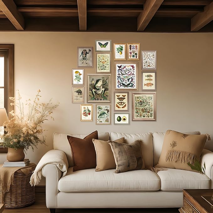 LANCHI95 6 Pcs Vintage Botanical Wall Art Set – Unframed Aesthetic Cottagecore - Image 3