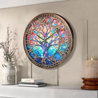 WANGIRO Tree of Life Wall Clock 12inch Silent Movement Non-Ticking Clock - Image 6