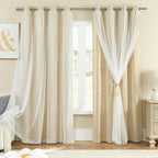 XiDi Curtains for Bedroom Decor Beige52/72/1 - Image 8