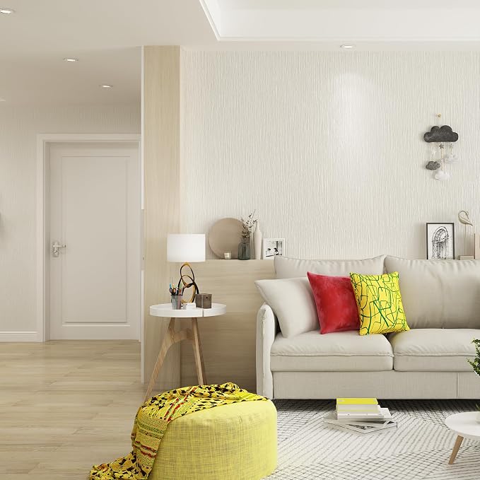 Haimin Grasscloth Wallpaper Peel and Stick 20.9in X 393in Fabric Contact Paper - Image 8