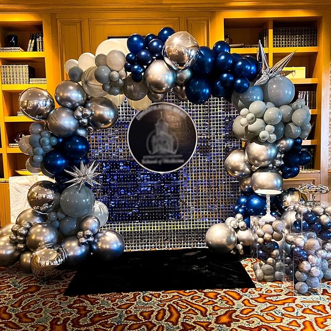 COKAOBE Blue Shimmer Wall Backdrop, Photo Backdrops - Image 7