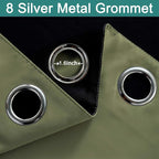 Yakamok 100% Blackout Thermal Insulated Sliding Door Curtains, Noise Reducing - Image 6