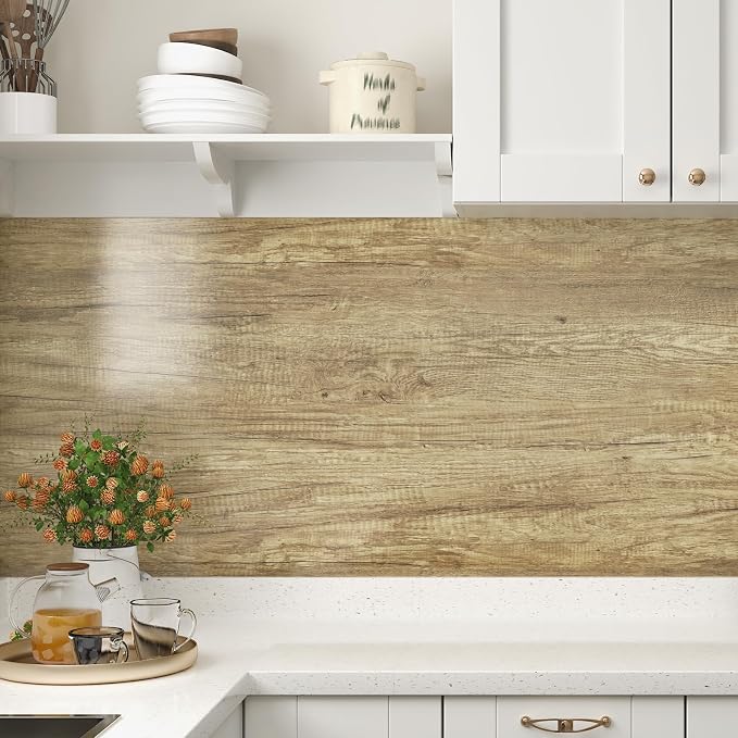 WESTICK Brown Wood Contact Paper Removable Wooden Wallpaper Self Adhesive Wood - Image 5