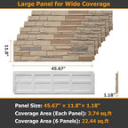 ROOMTEC 6-Packs Faux Stone Wall Covering Panels - Image 2