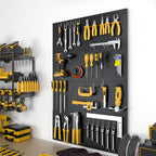 Spampur Peg Board, 8 Pack Metal Pegboard Panels Black Pegboards Wall Organizer - Image 2