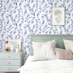 Livebor Leaf Peel and Stick Wallpaper Olive Leaf Contact Paper 17.7inch x - Image 2