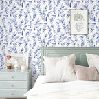 Livebor Leaf Peel and Stick Wallpaper Olive Leaf Contact Paper 17.7inch x - Image 2