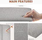 IFNOW Upholstered Wall Mounted Headboard, 3D Soundproof Wall Panels Peel and - Image 2