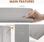 IFNOW Upholstered Wall Mounted Headboard, 3D Soundproof Wall Panels Peel and - Image 2