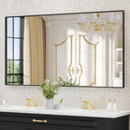 LOAAO Black Bathroom Mirror 50"X30" - Image 3